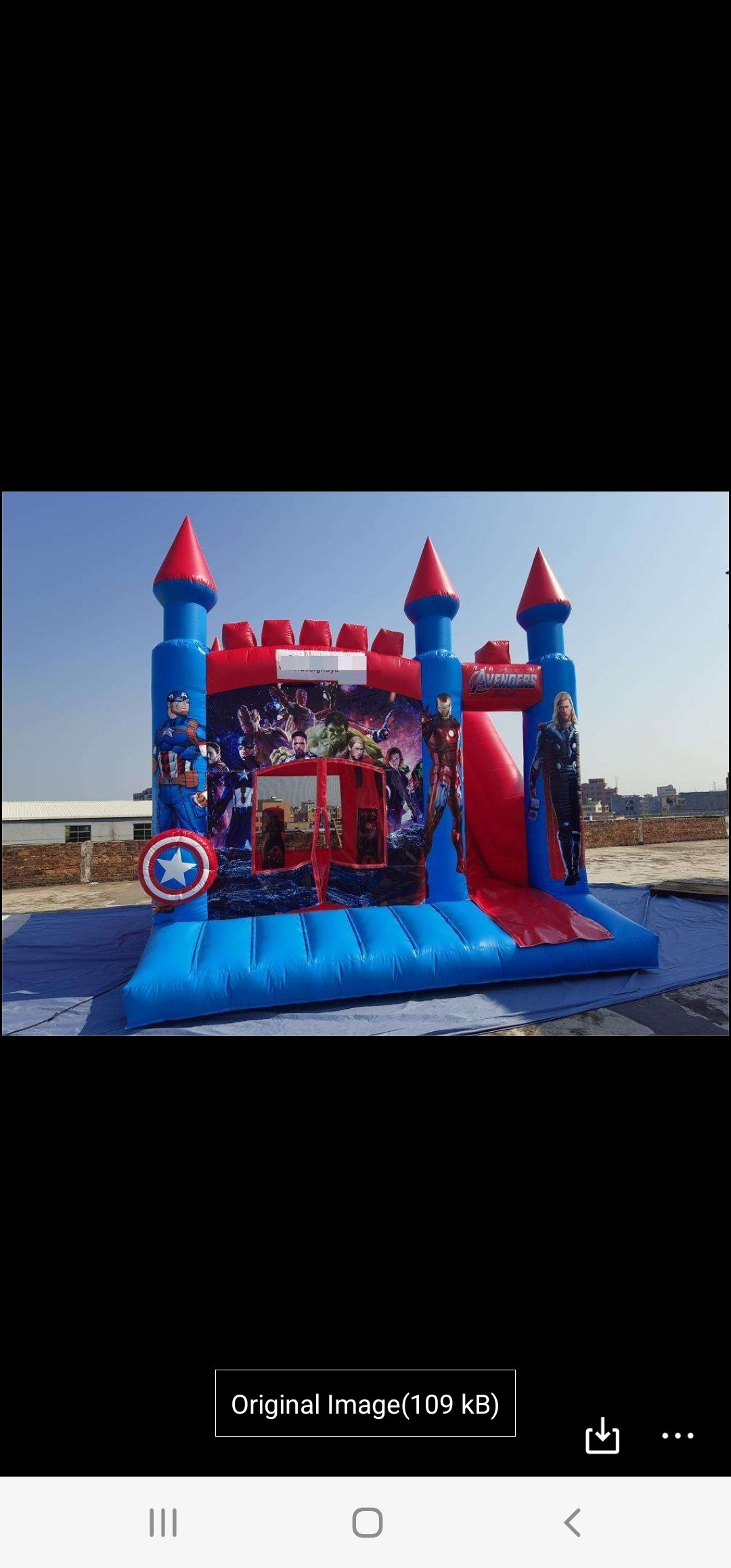 Superhero bounce house