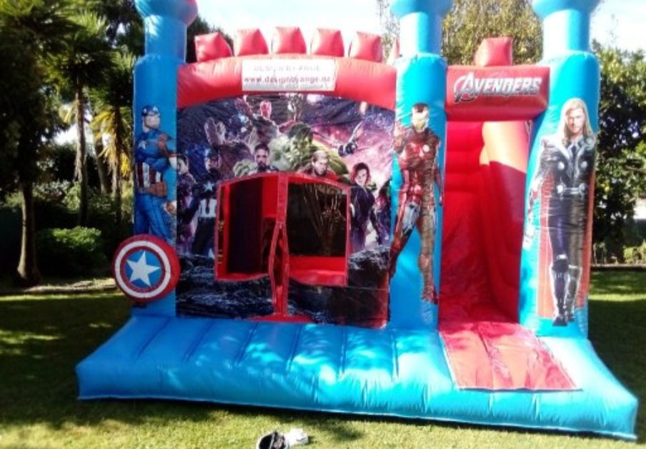 Superhero bounce house