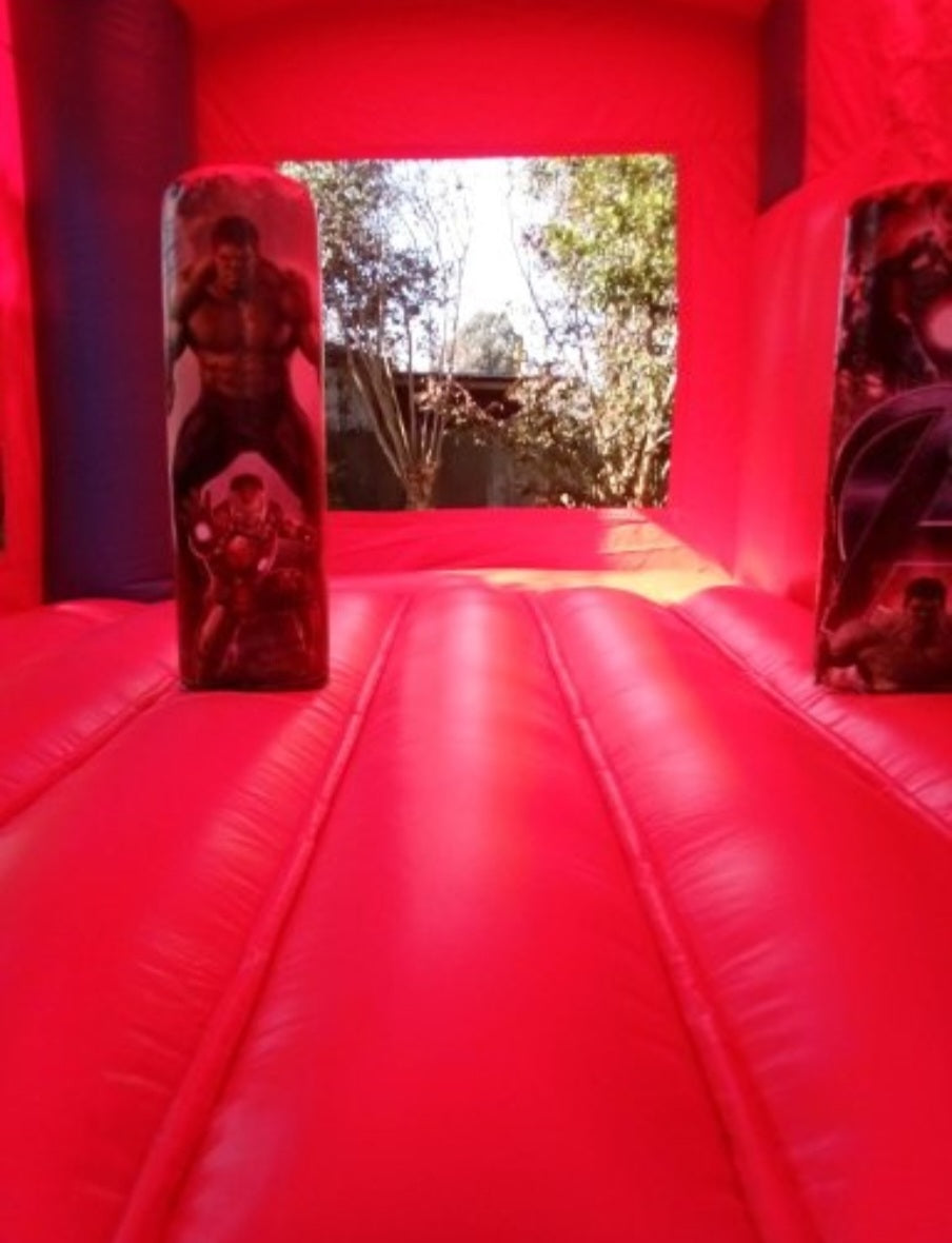 Superhero bounce house