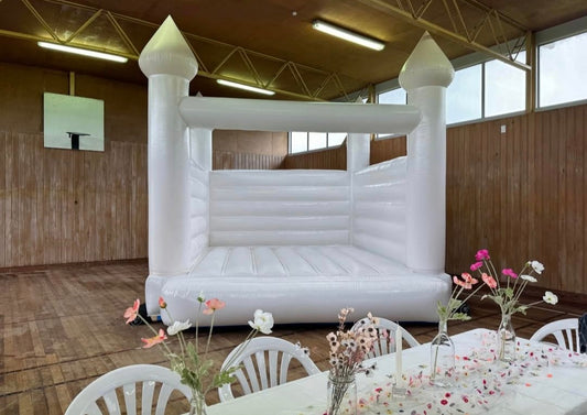 White 4x4 Bounce house