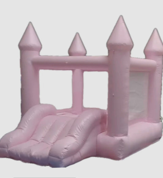 Pink Mini Bounce House With Slide