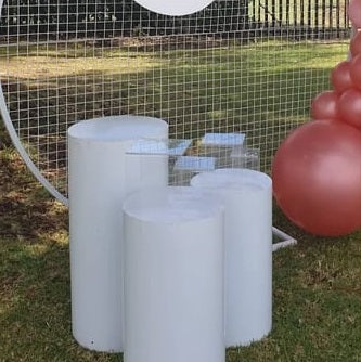 Set of 3 White Plinths