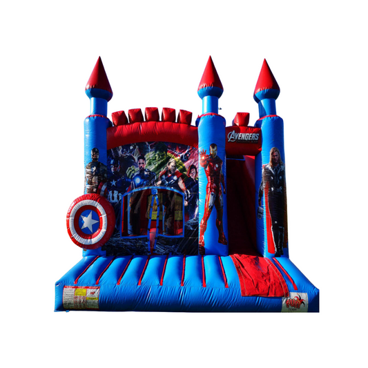 Superhero bounce house