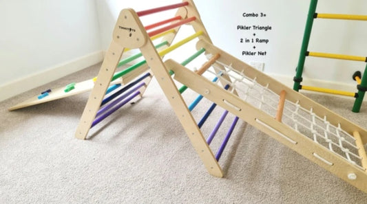 Under 5s wooden climbing set